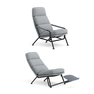 Kontrapunkt Loungesessel - Loungesessel - Prostoria - Stoff: Pibiones 89 / Gestell: Schwarz -