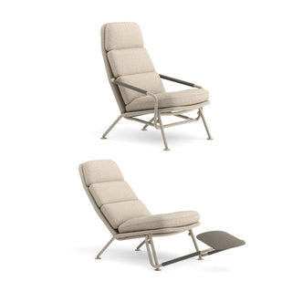 Kontrapunkt Loungesessel - Loungesessel - Prostoria - Stoff: Karibu 01.1 / Gestell: Beige -