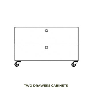 Kriptonite Container | Drawer - Rollcontainer - Kriptonite - 2 Reihen - 75cm