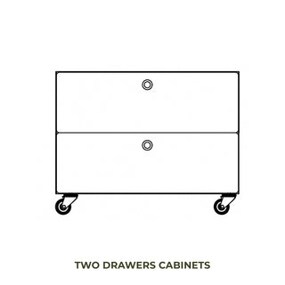 Kriptonite Container | Drawer - Rollcontainer - Kriptonite - 2 Reihen - 60cm