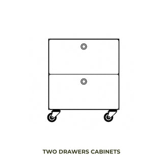 Kriptonite Container | Drawer - Rollcontainer - Kriptonite - 2 Reihen - 40cm