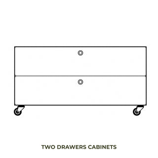 Kriptonite Container | Drawer - Rollcontainer - Kriptonite - 2 Reihen - 90cm