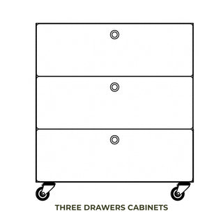 Kriptonite Container | Drawer - Rollcontainer - Kriptonite - 3 Reihen - 60cm