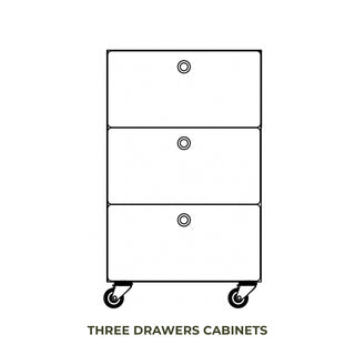 Kriptonite Container | Drawer - Rollcontainer - Kriptonite - 3 Reihen - 40cm