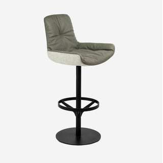 Leya Low Barhocker - Barhocker - FreiFrau - Leder Muscat | Tellerfuß -