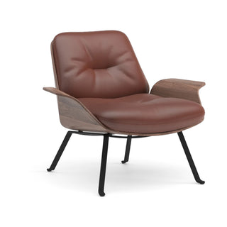 Rei Loungesessel - Loungesessel - Prostoria - feste Basis - Leder Divina Cognac