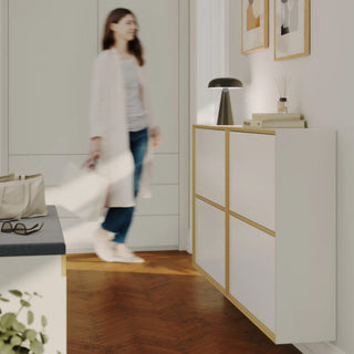 Vertiko Schuhschrank - Garderobe - Müller Small Living - 2er Höhe - Weiß