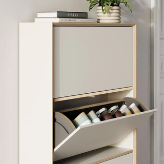 Vertiko Schuhschrank - Garderobe - Müller Small Living - 2er Höhe - Weiß