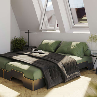 Stapelliege Komfort - Bett - Müller Small Living - B90 x L200cm - Anthrazit