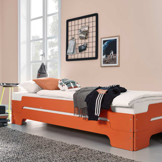 Stapelliege Komfort - Bett - Müller Small Living - B90 x L200cm - Tizianrot