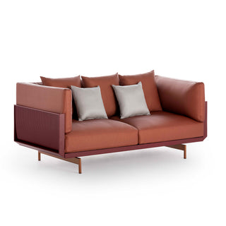 Gandia Blasco Sofa | Onde - Outdoor Sofa - Gandia Blasco - Gestell: Weinrot | Bezug: Umber (Silvertext) -