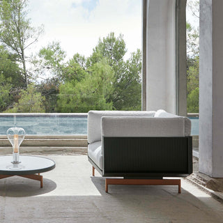 Gandia Blasco Loungesessel | Onde - Outdoor Loungestuhl - Gandia Blasco - Gestell: Blau | Bezug: Iris -