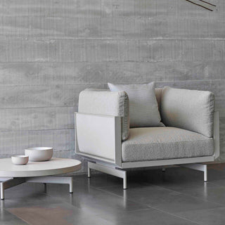 Gandia Blasco Loungesessel | Onde - Outdoor Loungestuhl - Gandia Blasco - Gestell: Blau | Bezug: Iris -