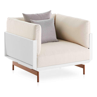 Gandia Blasco Loungesessel | Onde - Outdoor Loungestuhl - Gandia Blasco - Gestell: Weiß | Bezug: Iris -