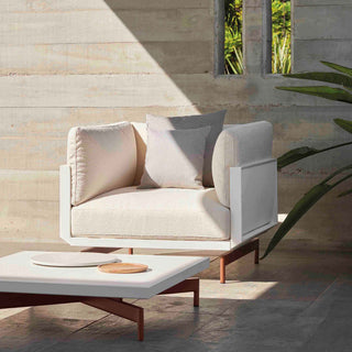 Gandia Blasco Loungesessel | Onde - Outdoor Loungestuhl - Gandia Blasco - Gestell: Blau | Bezug: Iris -