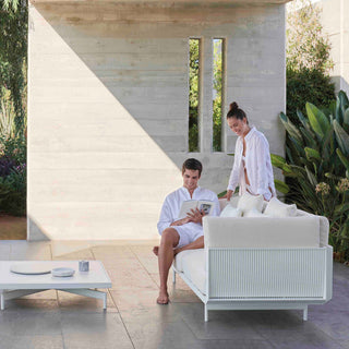 Gandia Blasco Sofa | Onde - Outdoor Sofa - Gandia Blasco - Gestell: Weinrot | Bezug: Umber (Silvertext) -