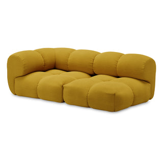 Objekte Unserer Tage Sofa | Sander Modular - Sofa - Objekte unserer Tage - DESIGN 03 LINKS (2.5-SITZER) - SENF (A PERFECT FLOWER COL. 009 BY DEDAR)