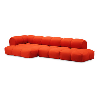 Objekte Unserer Tage Sofa | Sander - Sofa - Objekte unserer Tage - DESIGN 07 LINKS (4-SITZER) - REINORANGE (VIDAR 4 0542 BY KVADRAT/RAF SIMONS)