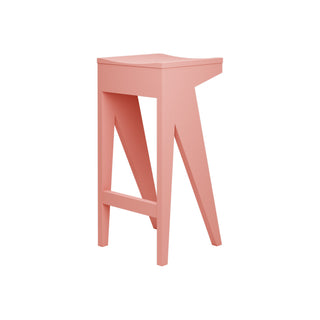 Schulz Barhocker - Barhocker - Objekte unserer Tage - Küchenhöhe - Esche lackiert Soft Pink