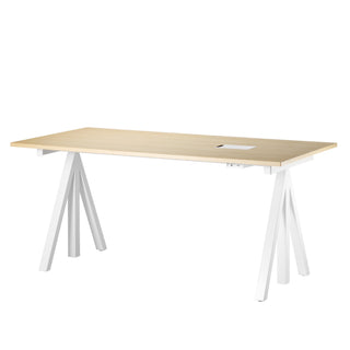 Work 2 Schreibtisch Höhenverstellbar - Tisch - String Furniture - L120 x T78cm - Esche