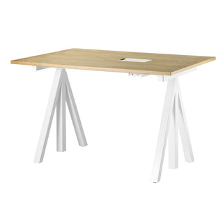 Work 2 Schreibtisch Höhenverstellbar - Tisch - String Furniture - L120 x T78cm - Eiche natur