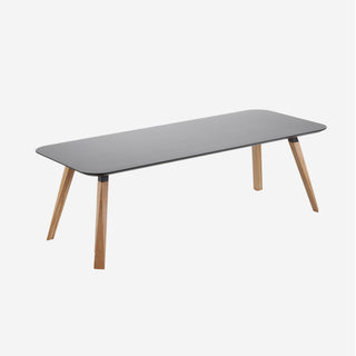 Oblique Tisch - Tisch - Prostoria - Eiche massiv natur lackiert - Fenix 0032 weiss