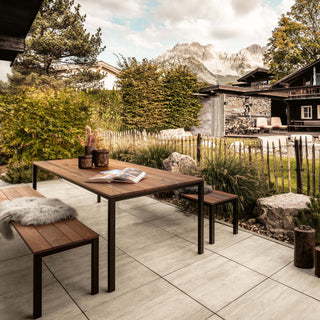Janua Outdoor Tisch | S600 - Outdoor Tisch - Janua - 180x90cm - Kastanie gebürstet (Ton Marone)