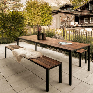 Janua Outdoor Tisch | S600 - Outdoor Tisch - Janua - 180x90cm - Kastanie gebürstet (Ton Marone)