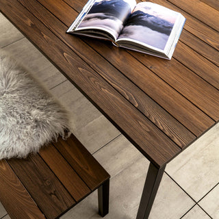 Janua Outdoor Tisch | S600 - Outdoor Tisch - Janua - 180x90cm - Kastanie gebürstet (Ton Marone)