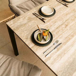 Janua Outdoor Tisch | S600 Stein - Outdoor Tisch - Janua - 180x90cm - Travatin Striato (Kalkstein)