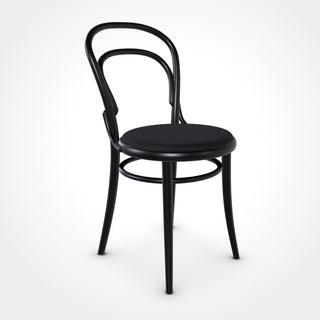 14 Stuhl - Stuhl - Ton - mit Polsterung - Black Grain (B123)
