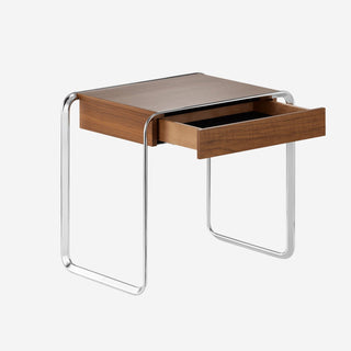 Tecta Beistelltisch | K2A - Beistelltisch - Tecta - Verchromt - Eiche furniert natur