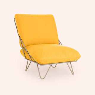 Valentina Up Loungesessel - Outdoor Loungestuhl - Diabla - Plain Mustard -