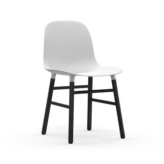 Normann Copenhagen Stuhl | Form Wood - Stuhl - Normann Copenhagen - Eiche schwarz lackiert - Weiß