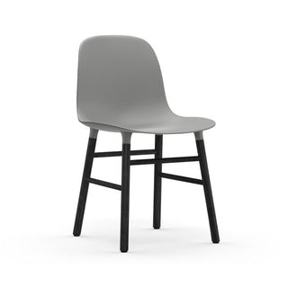 Normann Copenhagen Stuhl | Form Wood - Stuhl - Normann Copenhagen - Eiche schwarz lackiert - Grau