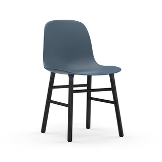 Normann Copenhagen Stuhl | Form Wood - Stuhl - Normann Copenhagen - Eiche schwarz lackiert - Blau
