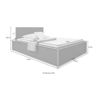 Spaze Bett - Bett - Müller Small Living - Schwarz - 140cm