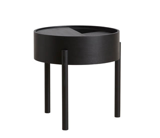 Arc Beistelltisch - Beistelltisch - Woud - ø 42 x h 45 cm - Esche schwarz lackiert
