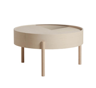 Arc Beistelltisch - Beistelltisch - Woud - ø 66 x h 38 cm - Esche weiß pigmentiert
