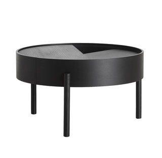 Arc Beistelltisch - Beistelltisch - Woud - ø 66 x h 38 cm - Esche schwarz lackiert