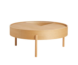 Arc Beistelltisch - Beistelltisch - Woud - ø 89 x h 38 cm - Eiche geölt