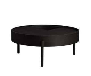 Arc Beistelltisch - Beistelltisch - Woud - ø 89 x h 38 cm - Esche schwarz lackiert