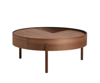 Arc Beistelltisch - Beistelltisch - Woud - ø 89 x h 38 cm - Walnuss
