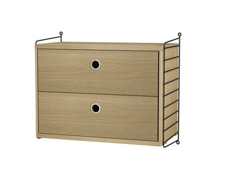 Nachttisch Sleep A - Nachttisch - String Furniture - Schwarz - Eiche