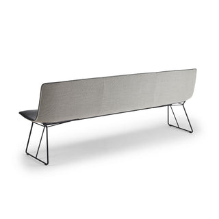 Amelie Bank - Bank - FreiFrau - Leder Ebony / Stoff hell - 140cm