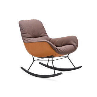 Leya Schaukelstuhl - Loungesessel - FreiFrau - Blend braun / Eiche schwarz -
