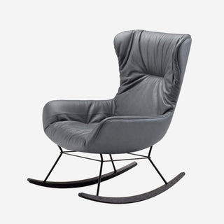 Leya Wingback Schaukestuhl - Loungesessel - FreiFrau - Leder schwarz -
