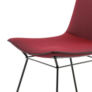 Amelie Stuhl - Stuhl - FreiFrau - Stoff rot / Drahtgestell -