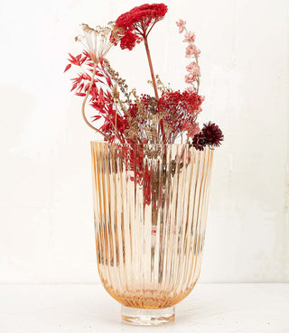 HK Glasvase | Ribbed Peach - Küche - HK - Glas Vase -