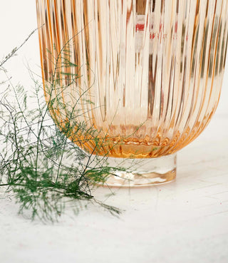 HK Glasvase | Ribbed Peach - Küche - HK - Glas Vase -